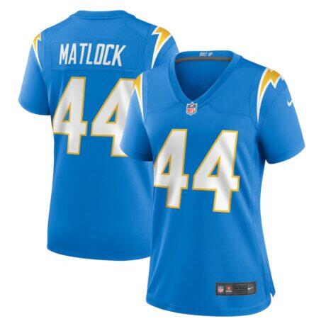 Scott Matlock Los Angeles Chargers Nike Women's Game Jersey - - Front View
