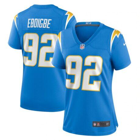 Justin Eboigbe Los Angeles Chargers Nike Women's Game Jersey - - Front View