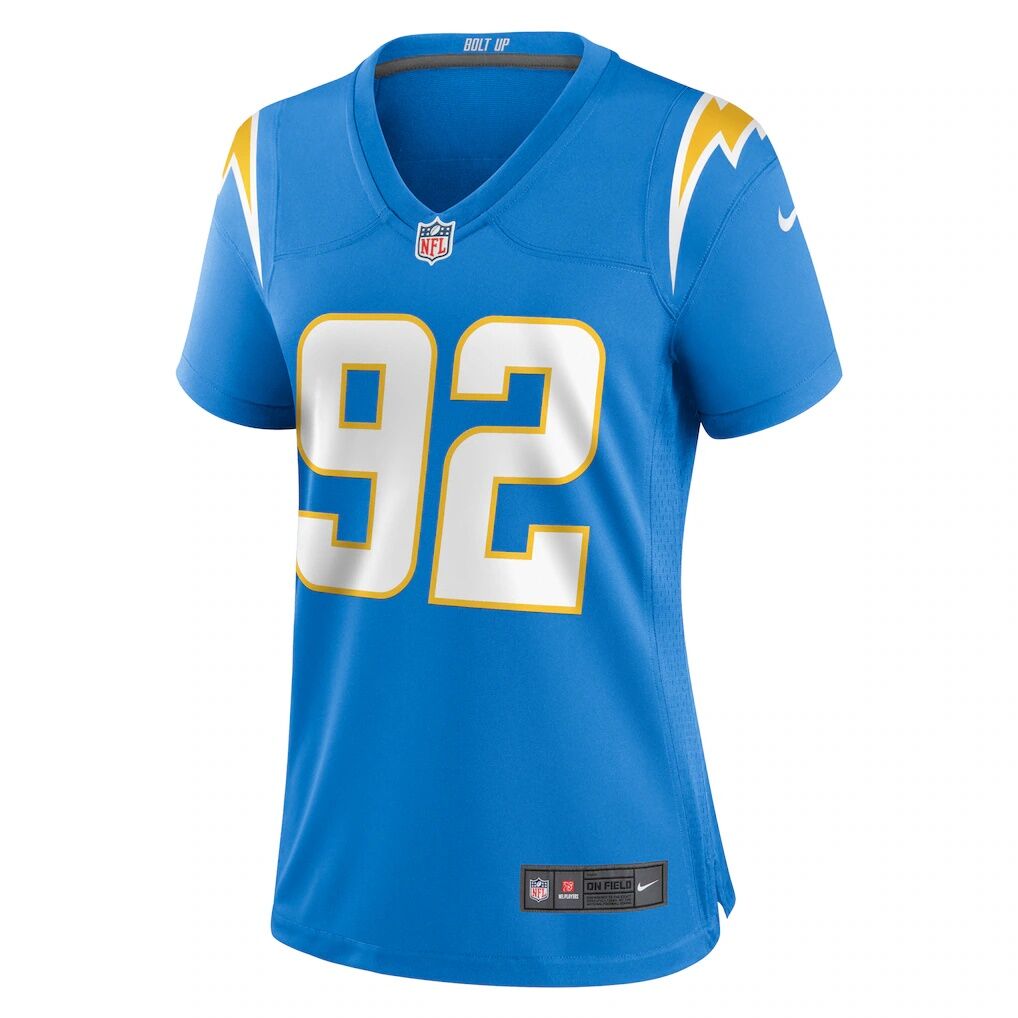 Justin Eboigbe Los Angeles Chargers Nike Women's  Game Jersey -  Powder Blue