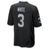 Zamir White Las Vegas Raiders Nike Team Game Jersey - Black - Detail View