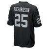 Decamerion Richardson Las Vegas Raiders Nike Team Game Jersey - Black - Detail View