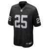 Decamerion Richardson Las Vegas Raiders Nike Team Game Jersey - Black - Side View