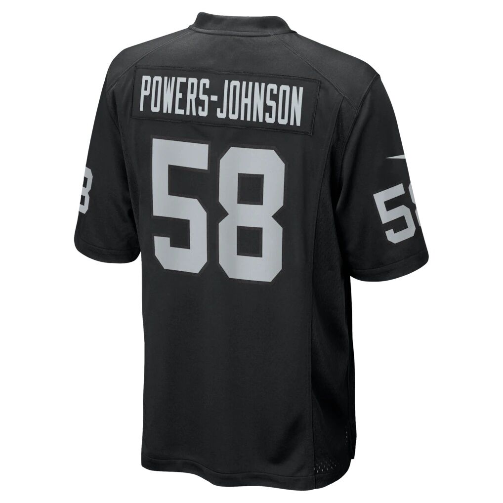 Jackson Powers-Johnson Las Vegas Raiders Nike Team Game Jersey