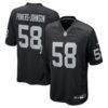 Jackson Powers-Johnson Las Vegas Raiders Nike Team Game Jersey - Black - Front View