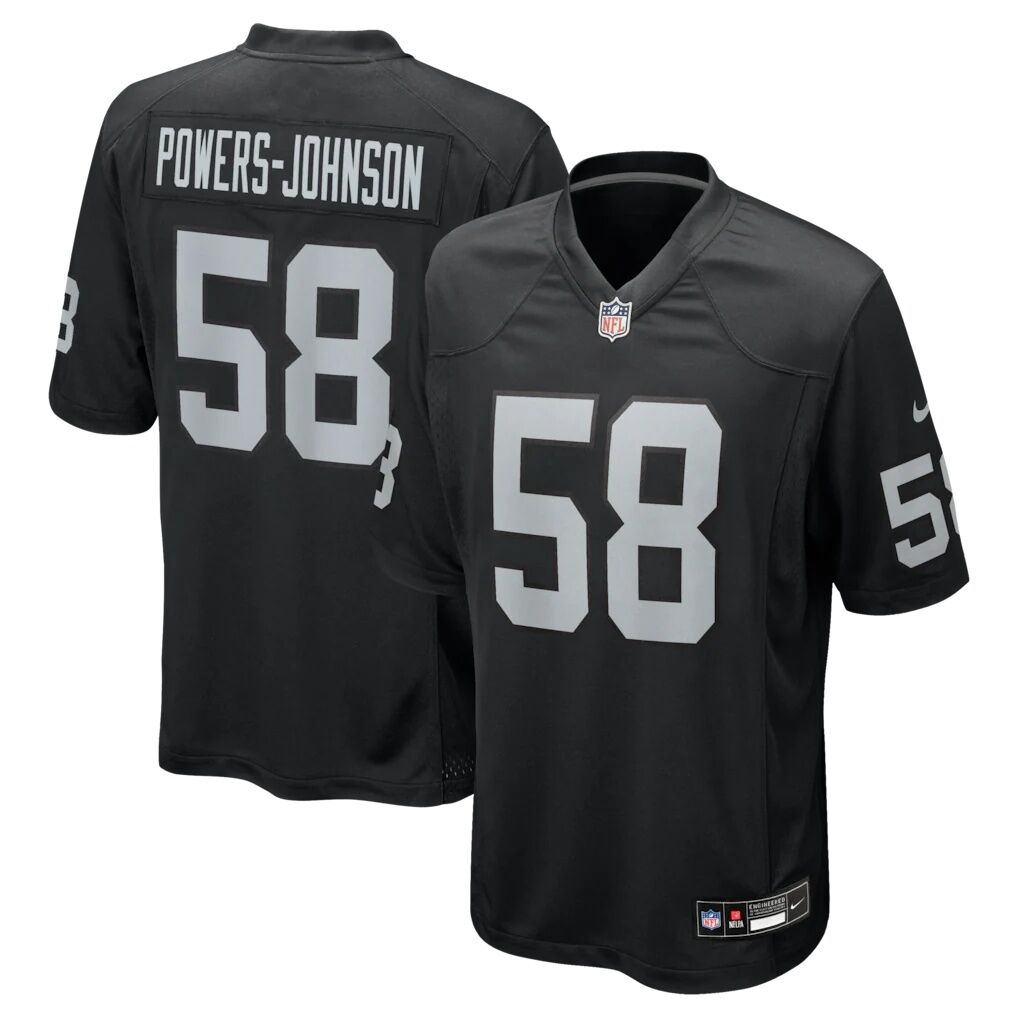 Jackson Powers-Johnson Las Vegas Raiders Nike Team Game Jersey