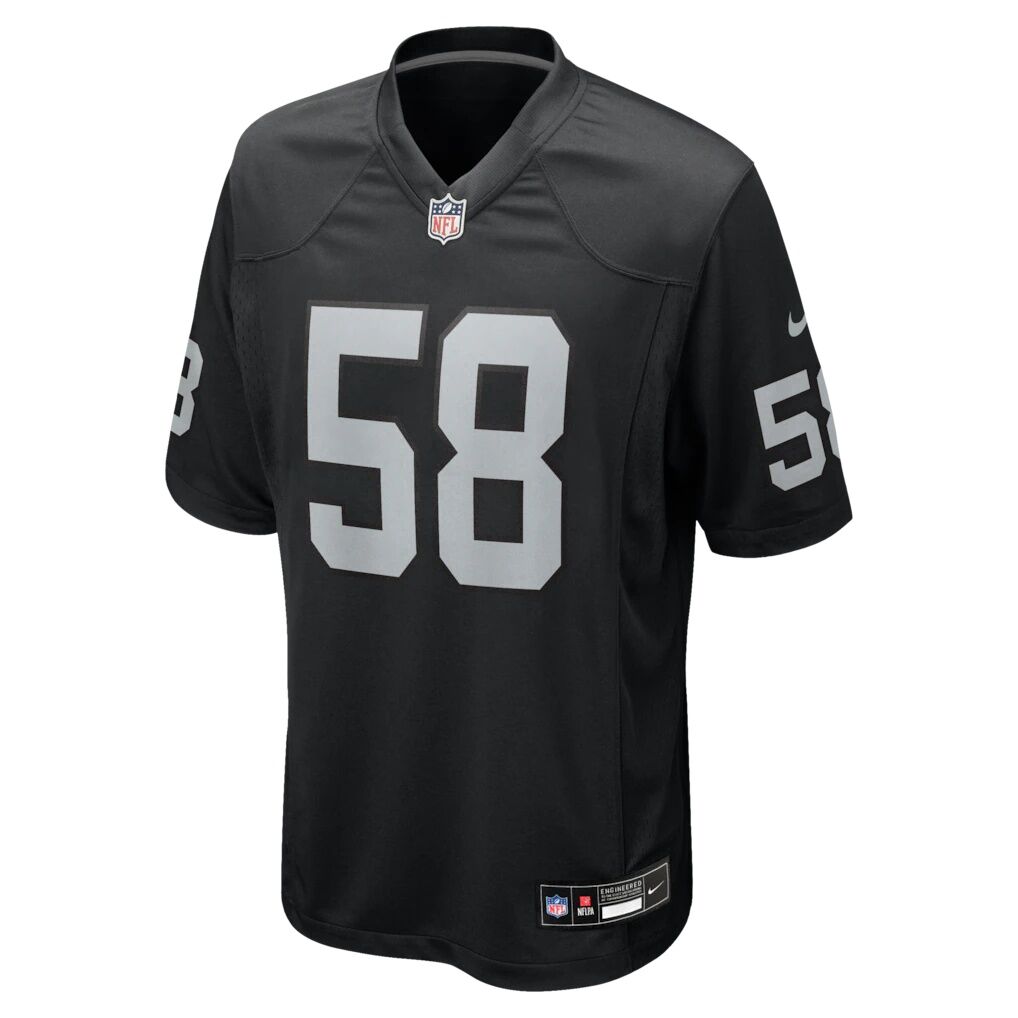 Jackson Powers-Johnson Las Vegas Raiders Nike Team Game Jersey