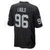 Jonah Laulu Las Vegas Raiders Nike Team Game Jersey - Black - Detail View