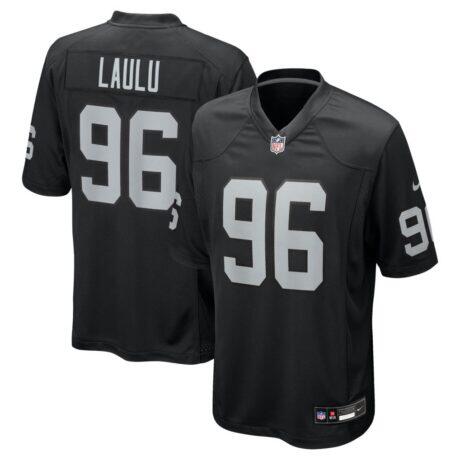 Jonah Laulu Las Vegas Raiders Nike Team Game Jersey - Black - Front View