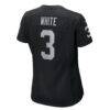 Zamir White Las Vegas Raiders Nike Women's Game Jersey - Black - Detail View