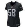 Jackson Powers-Johnson Las Vegas Raiders Nike Women's Game Jersey - Black - Side View