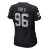 Jonah Laulu Las Vegas Raiders Nike Women's Game Jersey - Black - Detail View