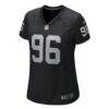 Jonah Laulu Las Vegas Raiders Nike Women's Game Jersey - Black - Side View