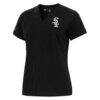 Chicago White Sox Antigua Women's Notch Neck T-Shirt - Black - Front View
