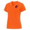 Baltimore Orioles Antigua Women's Notch Neck T-Shirt - Orange - Front View