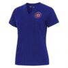 Chicago Cubs Antigua Women's Notch Neck T-Shirt - - Front View
