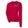 Buffalo Bills Antigua Women's Forward Fleece Pullover Sweatshirt - Red - Front View