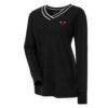 Chicago Bulls Antigua Women's Symbolic Long Sleeve V-Neck Top - Black - Front View