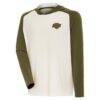 Los Angeles Kings Antigua Intrepid Sand Raglan Long Sleeve Hoodie T-Shirt - - Front View