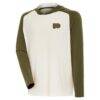Philadelphia Flyers Antigua Intrepid Sand Raglan Long Sleeve Hoodie T-Shirt - - Front View