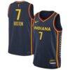 Aliyah Boston Indiana Fever Nike Youth Explorer Swingman Jersey - Navy - Front View