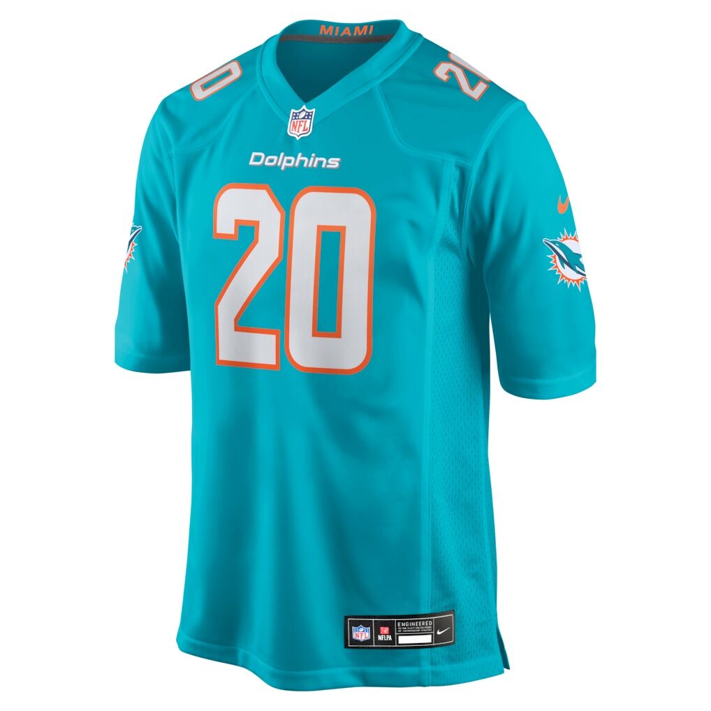 Jordyn Brooks Miami Dolphins Nike  Game Jersey -  Aqua