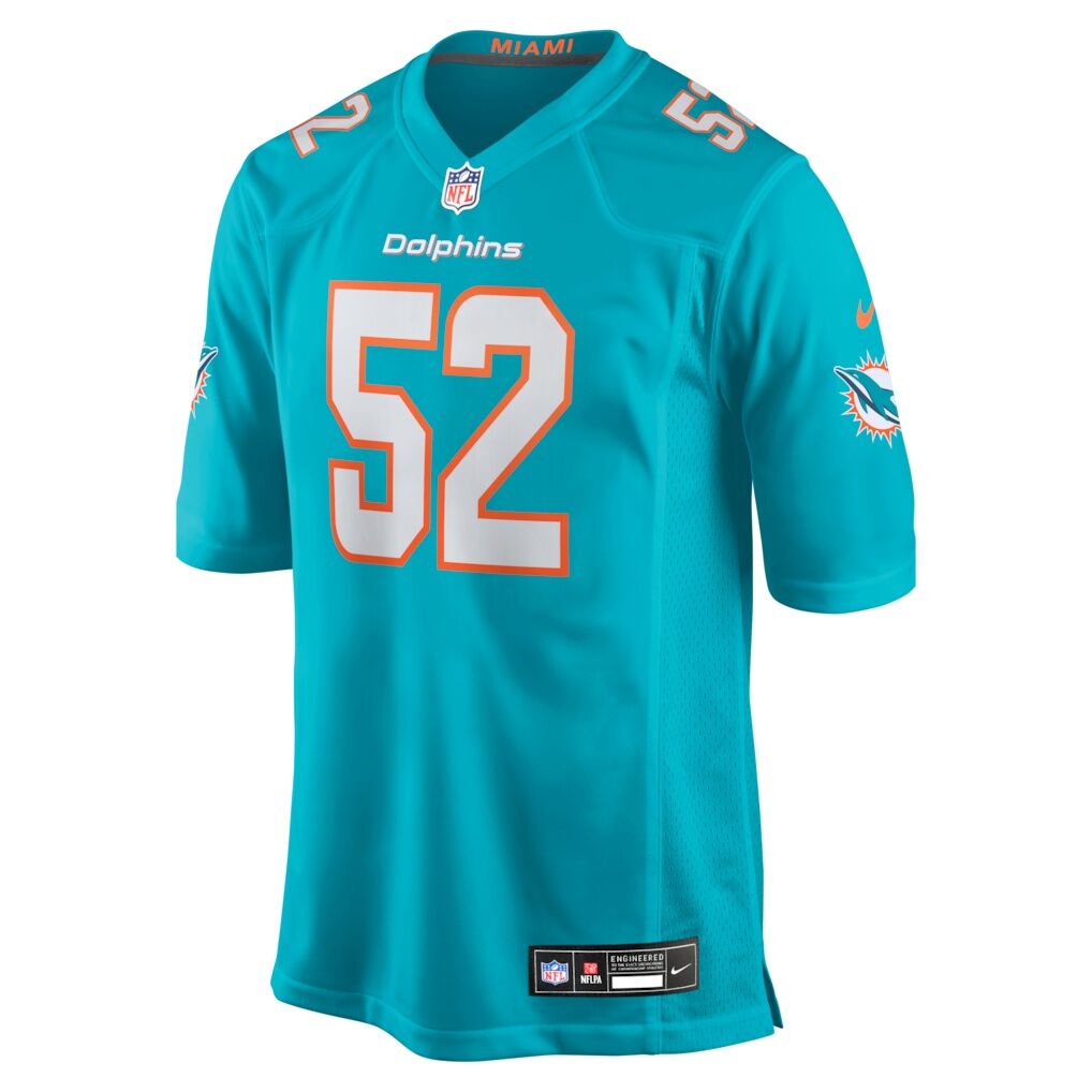 Patrick Paul Miami Dolphins Nike  Game Jersey -  Aqua