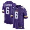 Brian Asamoah II Minnesota Vikings Nike Game Jersey - Purple - Front View