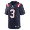 Demario Douglas New England Patriots Nike Game Jersey - Navy - Side View
