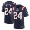Dell Pettus New England Patriots Nike Game Jersey - Navy - Front View