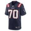 Caedan Wallace New England Patriots Nike Game Jersey - Navy - Side View