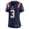 Demario Douglas New England Patriots Nike Women's Game Jersey - Navy - Side View