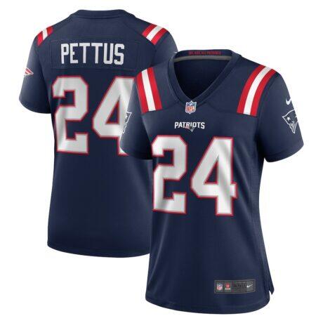 Dell Pettus New England Patriots Nike Women's Game Jersey - Navy - Front View