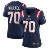 Caedan Wallace New England Patriots Nike Women's Game Jersey - Navy - Front View