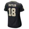Spencer Rattler New Orleans Saints Nike Women's Game Jersey - Black - Detail View