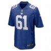 John Michael Schmitz Jr. New York Giants Nike Team Game Jersey - - Side View