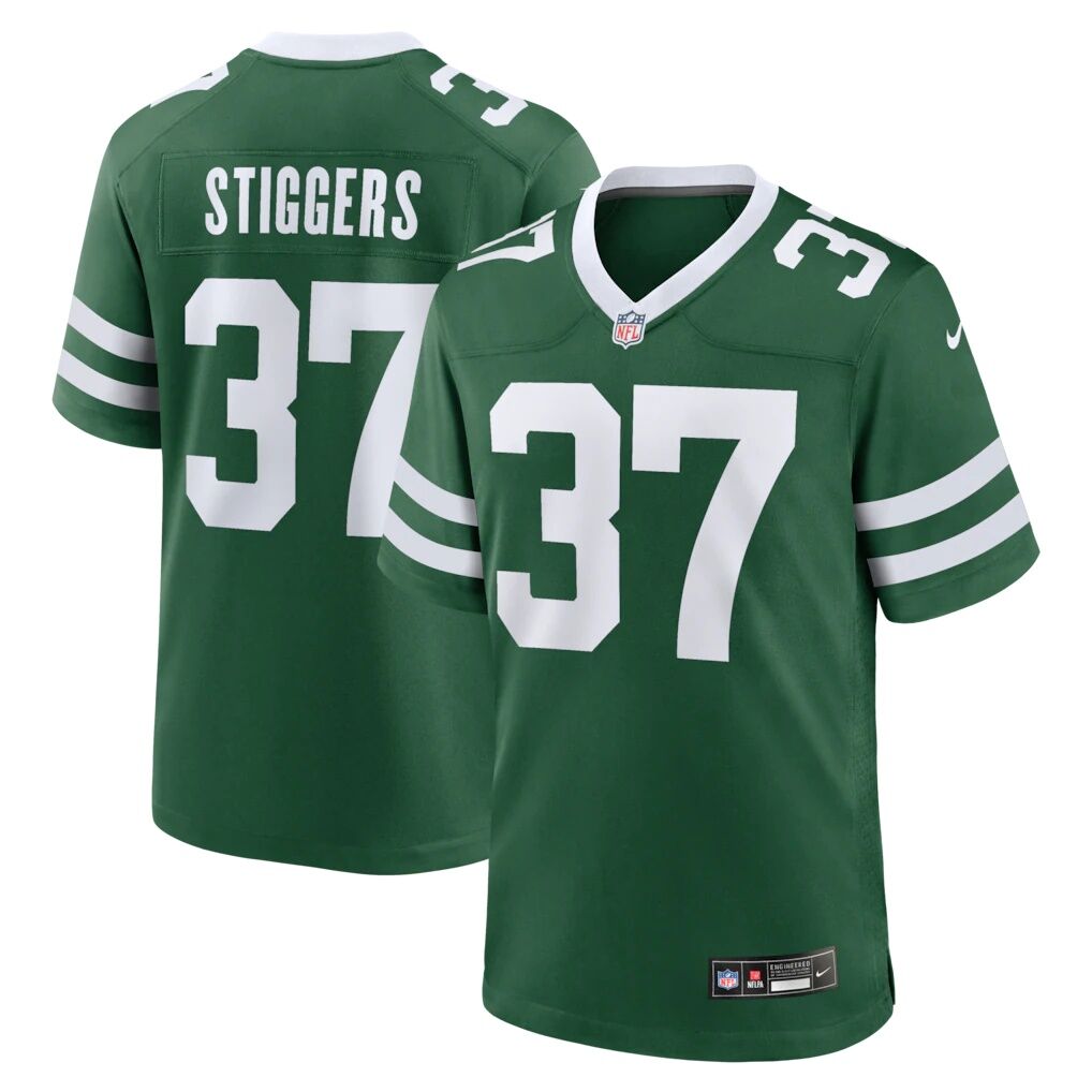 Qwan'tez Stiggers New York Jets Nike Team Game Jersey - Legacy Green