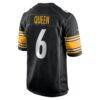 Patrick Queen Pittsburgh Steelers Nike Game Jersey - Black - Detail View