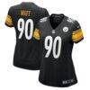 T.J. Watt Pittsburgh Steelers Nike Women's Team Game Jersey - Black - Front View
