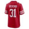Isaac Guerendo San Francisco 49ers Nike Game Jersey - - Detail View