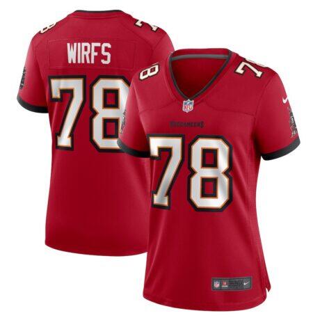 Tristan Wirfs Tampa Bay Buccaneers Nike Women's Team Game Jersey - Red - Front View