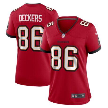 Evan Deckers Tampa Bay Buccaneers Nike Women's Team Game Jersey - Red - Front View
