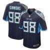 Jeffery Simmons Tennessee Titans Nike Game Jersey - Navy - Front View
