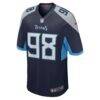 Jeffery Simmons Tennessee Titans Nike Game Jersey - Navy - Side View