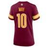 Tress Way Washington Commanders Nike Women's Team Game Jersey - Burgundy - Detail View