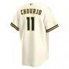 Jackson Chourio Milwaukee Brewers Nike Home Replica Jersey - Cream - Front View