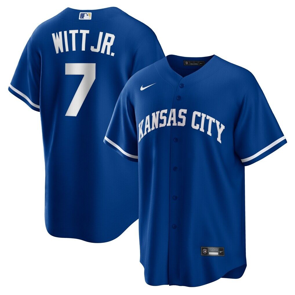 Bobby Witt Jr. Kansas City Royals Nike Alternate 2 Replica Jersey - Rush Blue
