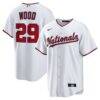 James Wood Washington Nationals Nike Home Replica Jersey - White - Front View
