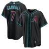 Corbin Carroll Arizona Diamondbacks Nike Alternate Replica Jersey - Black - Front View