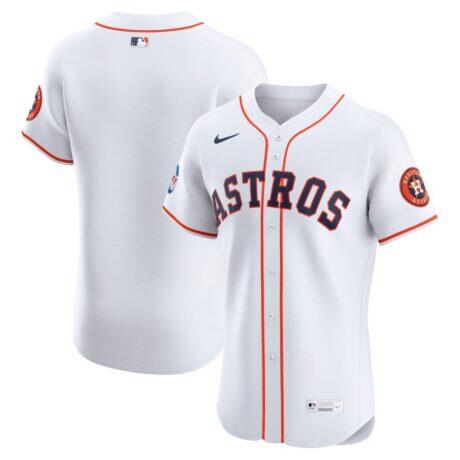 Houston Astros Nike Home Elite Jersey - White - Front View