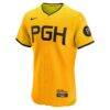 Pittsburgh Pirates Nike City Connect Elite Jersey - Gold - Side View